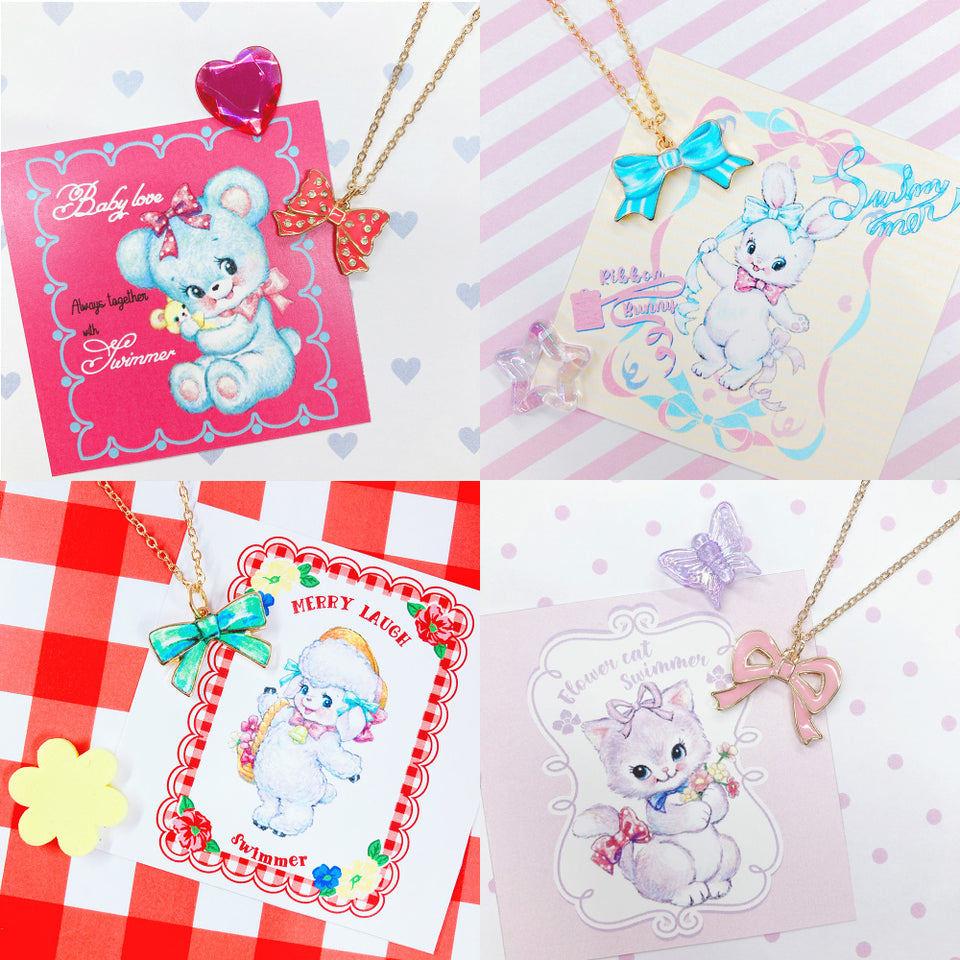 【SWIMMER×  minacute】 POP OUT！ リボンネックレス
